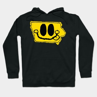 Iowa Happy Face with tongue sticking out Hoodie